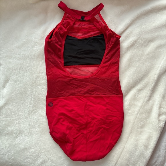 sadie jane red leotard with mesh cutouts - Picture 2 of 2